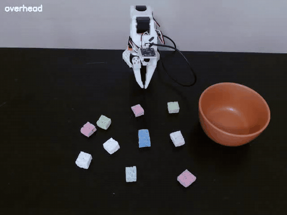 Opus 5.5 finds the one blue sponge among ten and drops it in the bowl